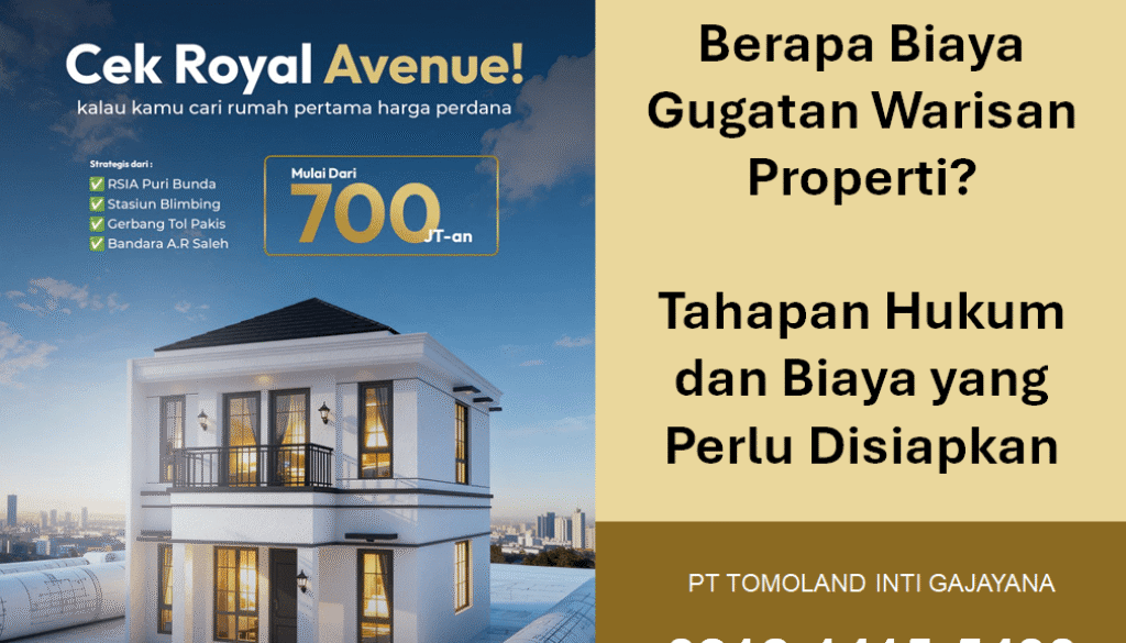 Berapa Biaya Gugatan Warisan Properti? Tahapan Hukum dan Biaya yang Perlu Disiapkan