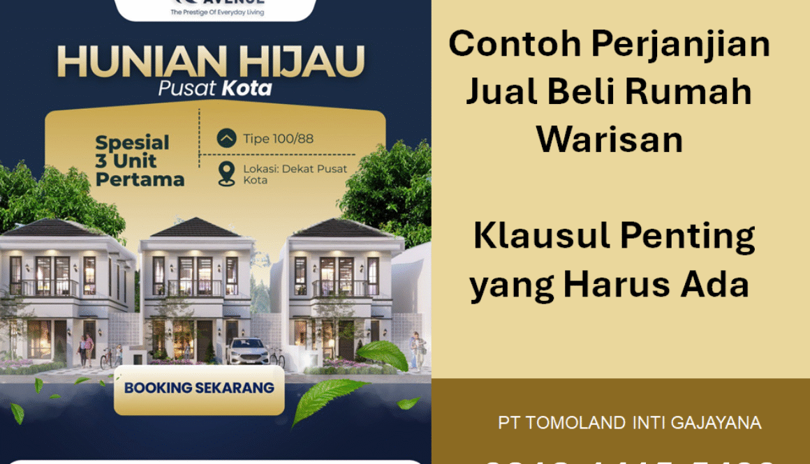 Contoh Perjanjian Jual Beli Rumah Warisan: Klausul Penting yang Harus Ada