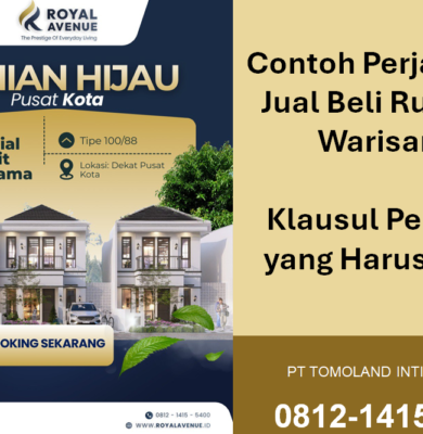 Contoh Perjanjian Jual Beli Rumah Warisan: Klausul Penting yang Harus Ada