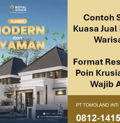 Contoh Surat Kuasa Jual Rumah Warisan: Format Resmi dan Poin Krusial yang Wajib Ada