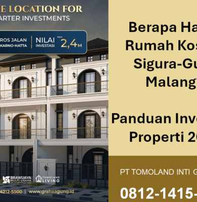 Cari Rumah Kost Dijual di Sigura-Gura Malang? Cek Unit Potensial Berikut Ini!