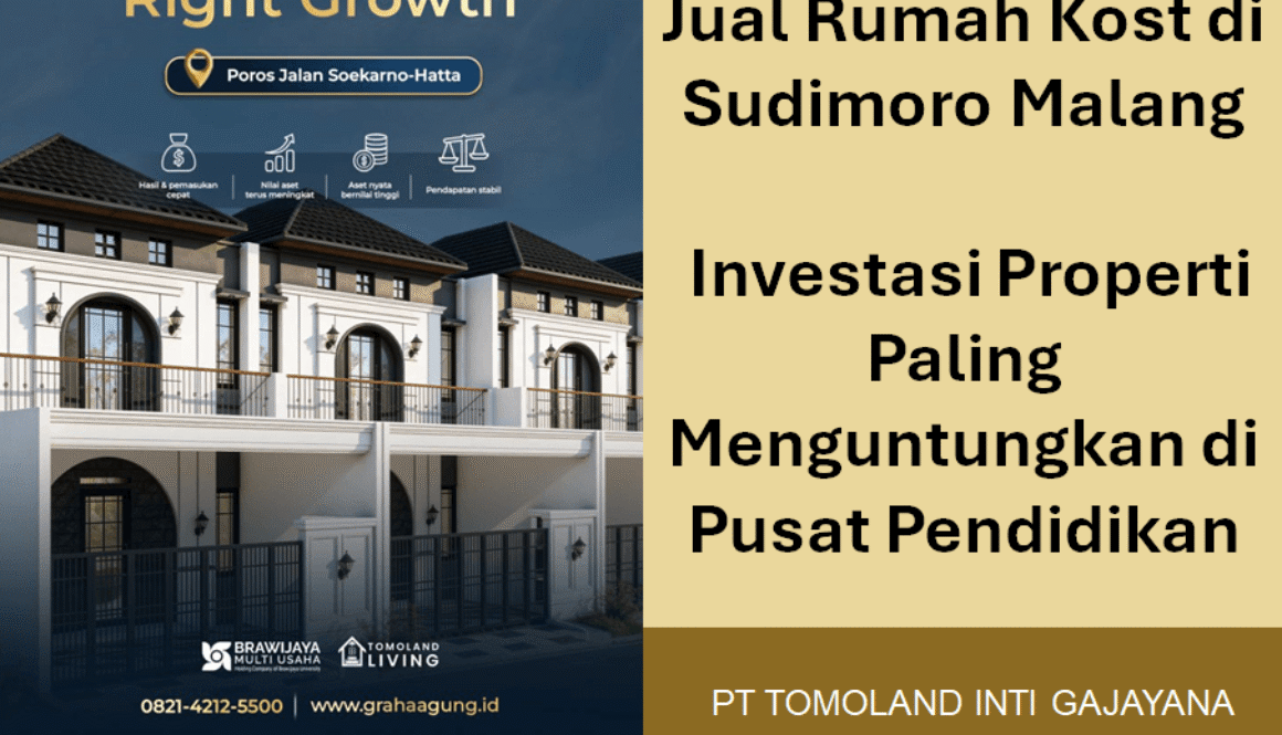 Jual Rumah Kost di Sudimoro Malang: Lokasi Strategis Dekat Kampus UB & Pusat Bisnis