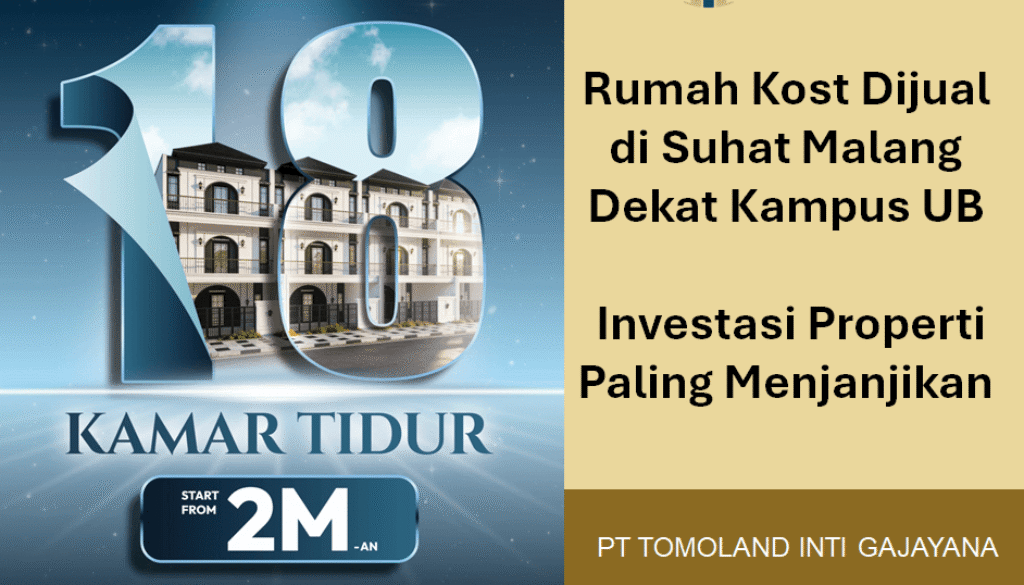 Rumah Kost Dijual di Suhat Malang: Pilihan Terbaik Dekat Universitas Brawijaya (UB)