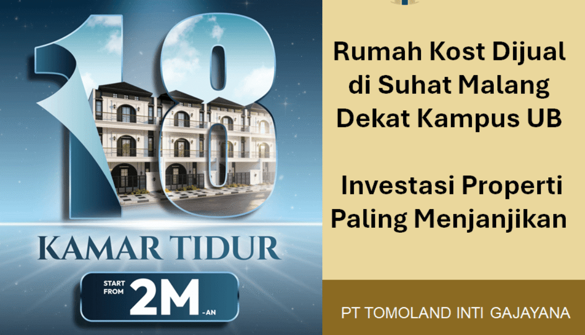 Rumah Kost Dijual di Suhat Malang: Pilihan Terbaik Dekat Universitas Brawijaya (UB)