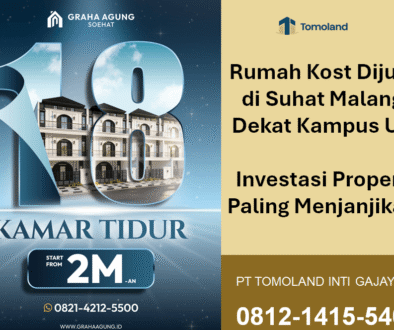 Rumah Kost Dijual di Suhat Malang: Pilihan Terbaik Dekat Universitas Brawijaya (UB)