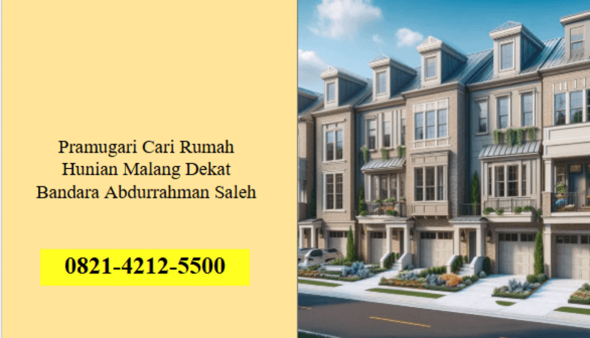 Pramugari Cari Rumah Hunian Malang Dekat Bandara Abdurrahman Saleh