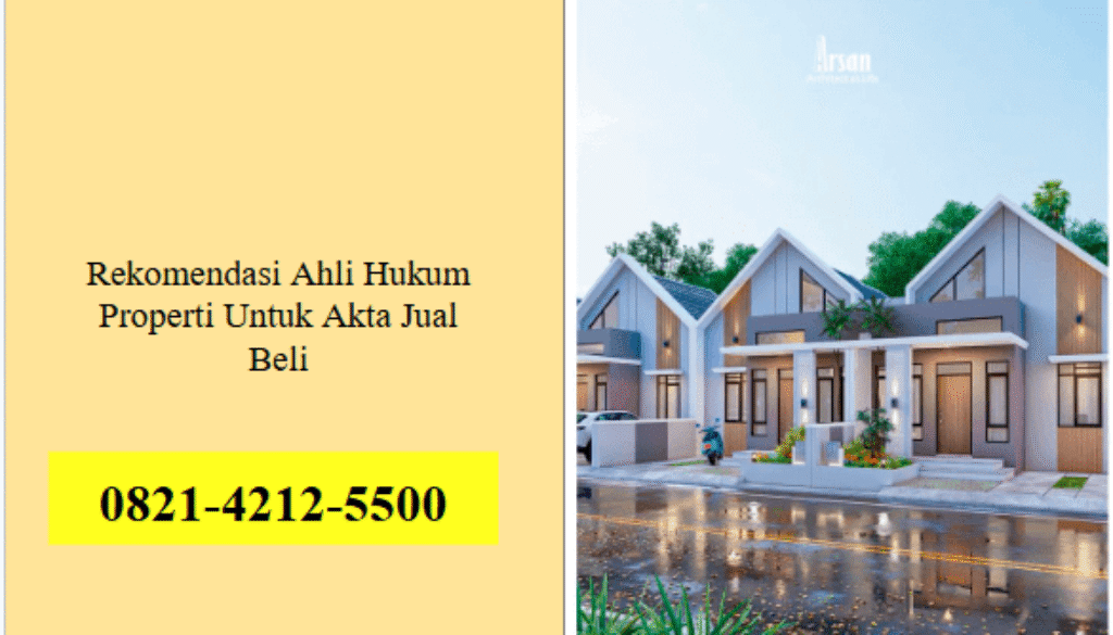 Rekomendasi Ahli Hukum Properti Untuk Akta Jual Beli