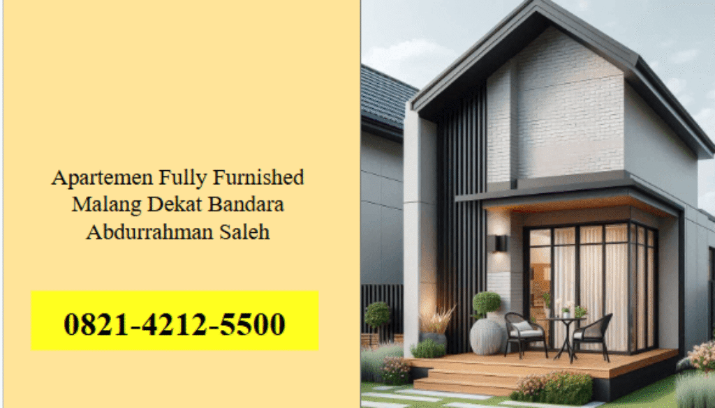 Apartemen Fully Furnished Malang Dekat Bandara Abdurrahman Saleh