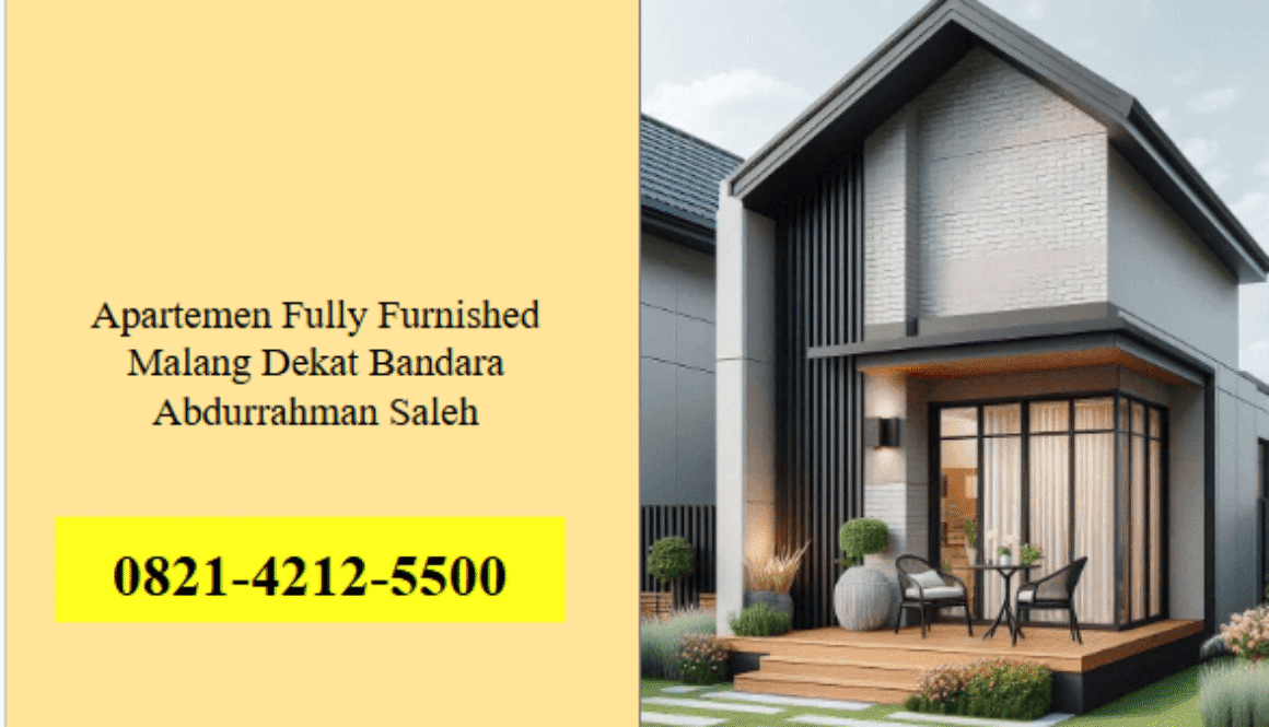Apartemen Fully Furnished Malang Dekat Bandara Abdurrahman Saleh