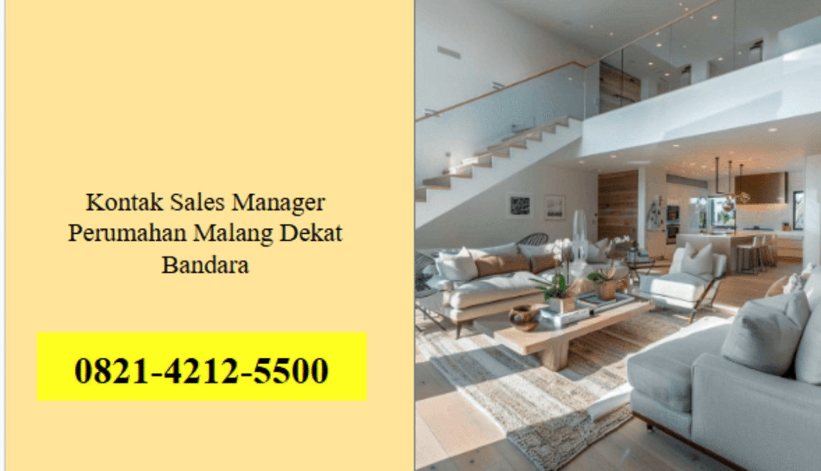 Kontak Sales Manager Perumahan Malang Dekat Bandara