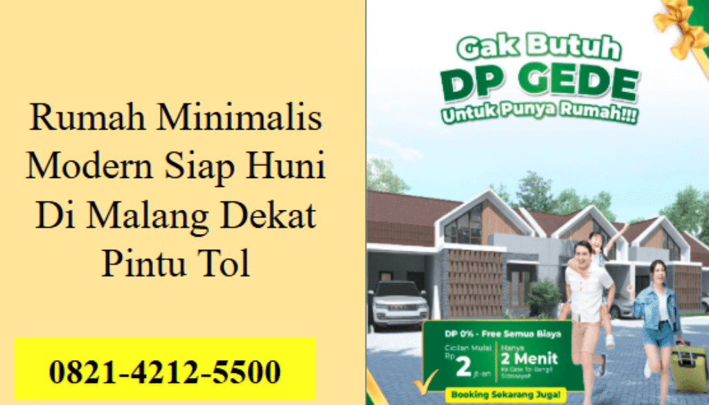 Rumah Minimalis Modern Siap Huni Di Malang Dekat Pintu Tol