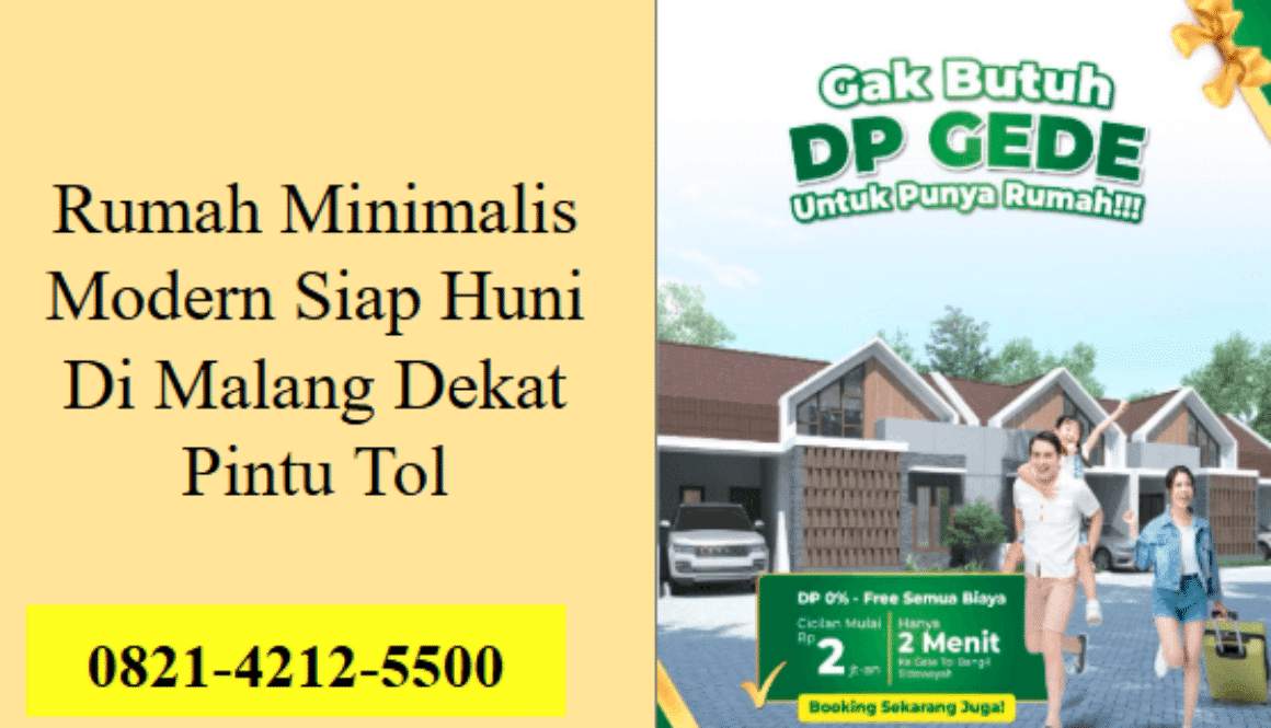 Rumah Minimalis Modern Siap Huni Di Malang Dekat Pintu Tol