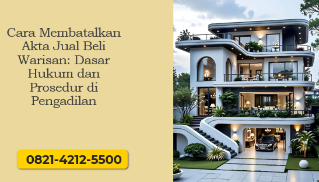 Panduan cara membatalkan akta jual beli warisan secara legal berdasarkan hukum dan prosedur pengadilan.