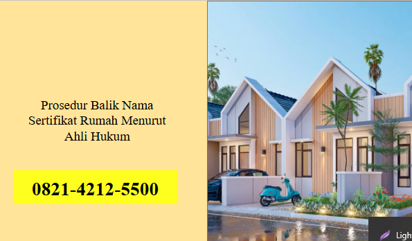 Prosedur Balik Nama Sertifikat Rumah Menurut Ahli Hukum