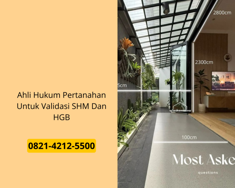 Ahli Hukum Pertanahan Untuk Validasi SHM Dan HGB