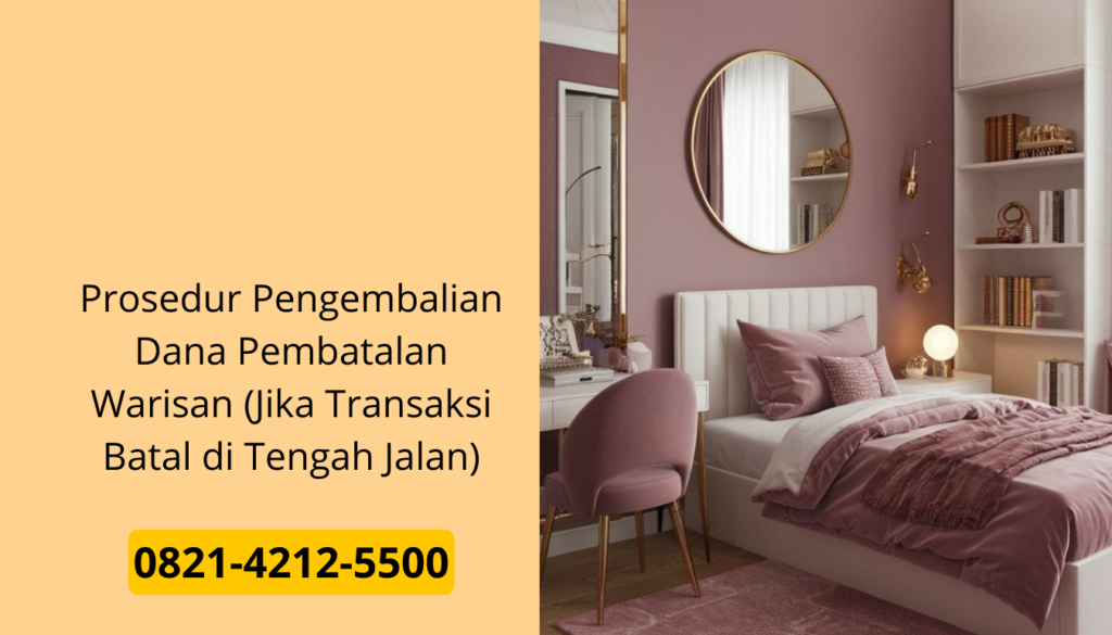 Prosedur Pengembalian Dana Pembatalan Warisan (Jika Transaksi Batal di Tengah Jalan)