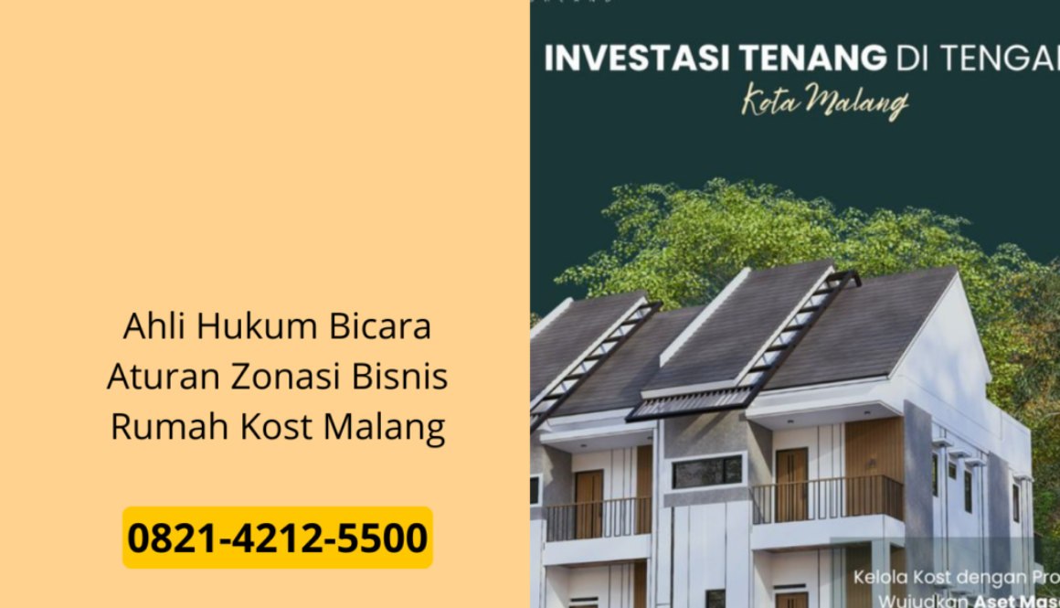 Ahli Hukum Bicara Aturan Zonasi Bisnis Rumah Kost Malang