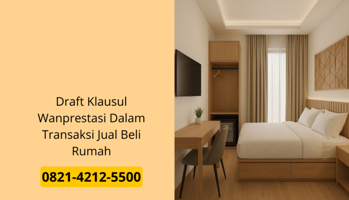 Draft Klausul Wanprestasi Dalam Transaksi Jual Beli Rumah