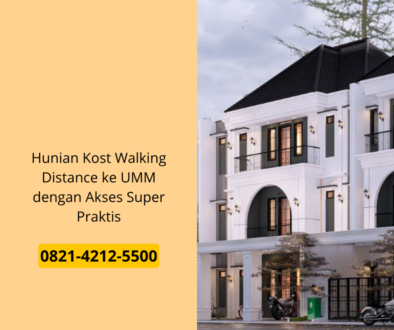 Hunian Kost Walking Distance ke UMM dengan Akses Super Praktis