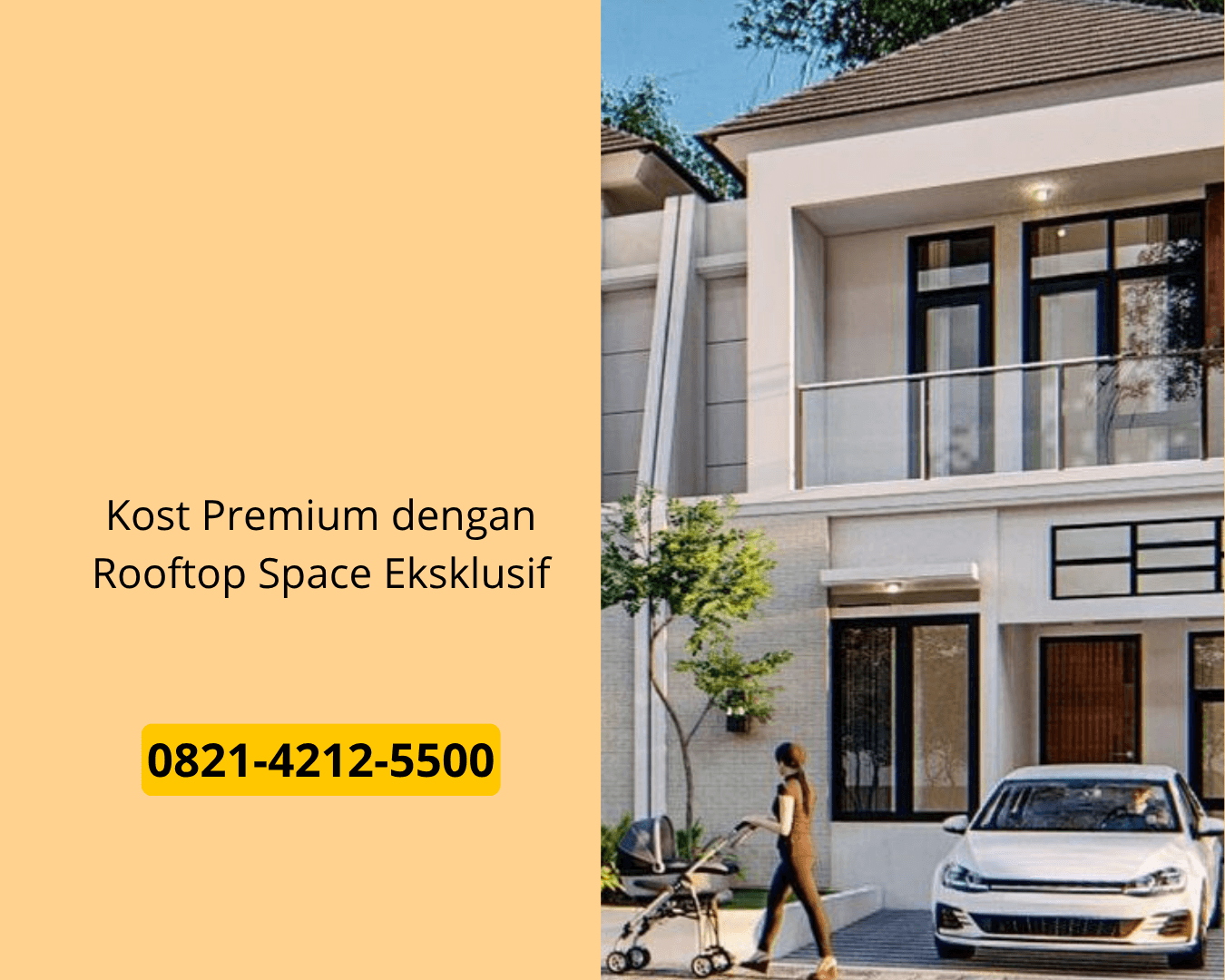 Kost Premium dengan Rooftop Space Eksklusif