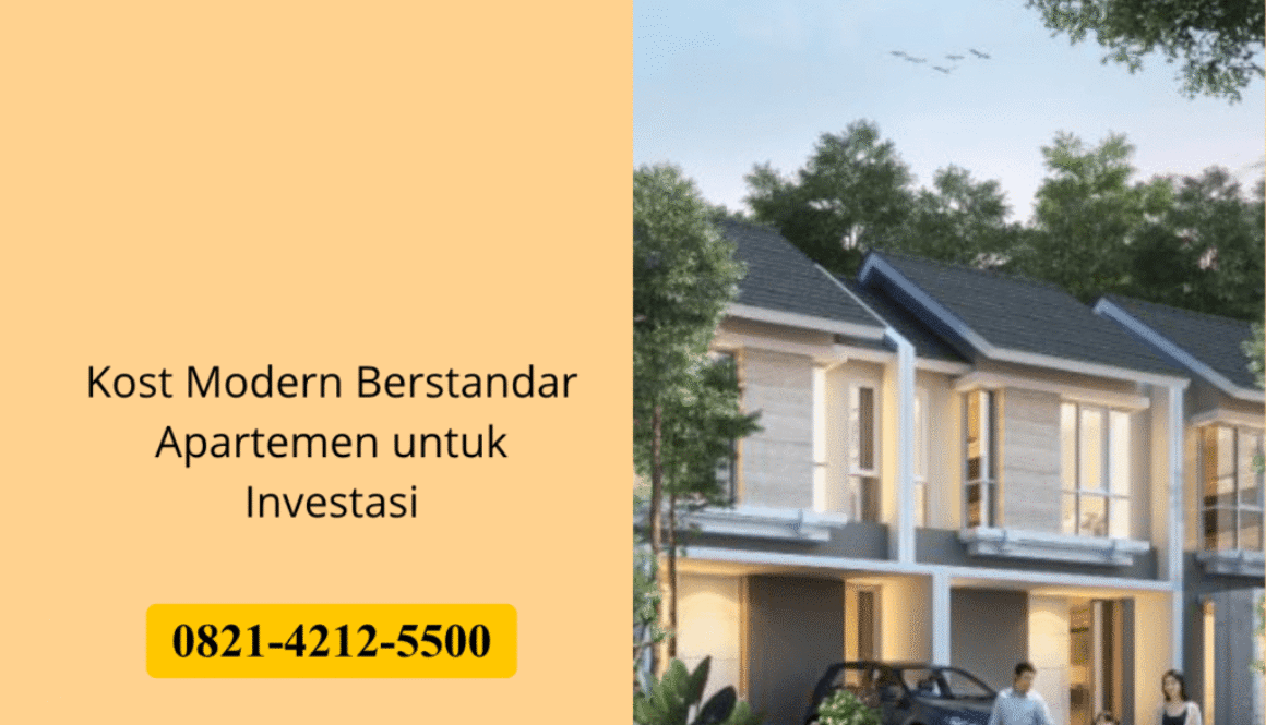 Kost Modern Berstandar Apartemen untuk Investasi