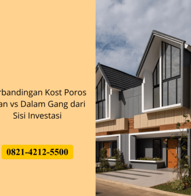 Perbandingan Kost Poros Jalan vs Dalam Gang dari Sisi Investasi