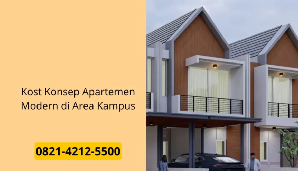 Kost Konsep Apartemen Modern di Area Kampus
